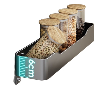 Külmkapi küljehoidja - puurimata paigaldus, mitmekihiline metalliline hoiukorraldaja maitseainete ja kilekoti jaoks