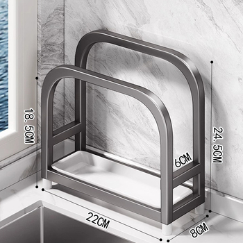 Roostevabast terasest lõikelauahoidik, köögikorraldus drenaažiga, paigalduseta, lihtne ja kaasaegne stiil