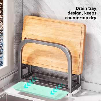 Roostevabast terasest lõikelauahoidik, köögikorraldus drenaažiga, paigalduseta, lihtne ja kaasaegne stiil