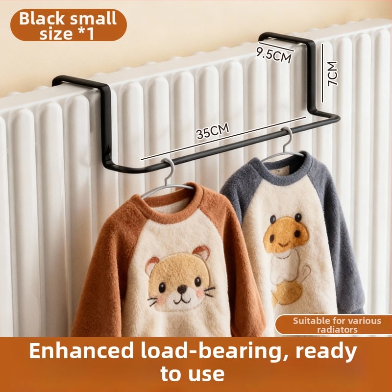 Κρεμάστρα καλοριφέρ με ενσωματωμένο άγκιστρο για ρούχα - Σίδηρος, Μονό άγκιστρο, Σύγχρονος μινιμαλισμός, Χωρητικότητα 1-3 kg, Διατέθηκε τον χειμώνα του 2025.