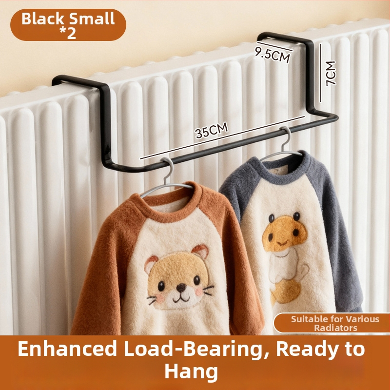 Κρεμάστρα καλοριφέρ με ενσωματωμένο άγκιστρο για ρούχα - Σίδηρος, Μονό άγκιστρο, Σύγχρονος μινιμαλισμός, Χωρητικότητα 1-3 kg, Διατέθηκε τον χειμώνα του 2025.