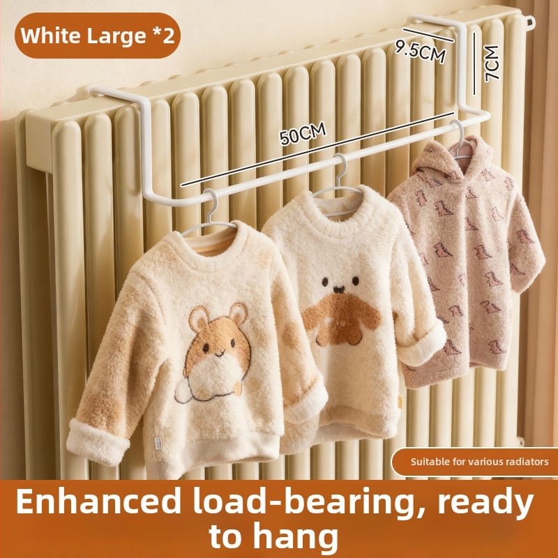 Κρεμάστρα καλοριφέρ με ενσωματωμένο άγκιστρο για ρούχα - Σίδηρος, Μονό άγκιστρο, Σύγχρονος μινιμαλισμός, Χωρητικότητα 1-3 kg, Διατέθηκε τον χειμώνα του 2025.