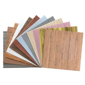 3D дървесен стенен стикер - самозалепващ, водоустойчив, 1 бр., за хол/спалня, Нов китайски стил (Материал: XPE пяна)