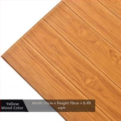 3D дървесен стенен стикер - самозалепващ, водоустойчив, 1 бр., за хол/спалня, Нов китайски стил (Материал: XPE пяна)