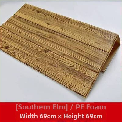 3D дървесен стенен стикер - самозалепващ, водоустойчив, 1 бр., за хол/спалня, Нов китайски стил (Материал: XPE пяна)