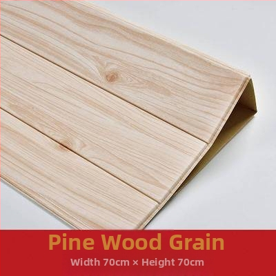 3D дървесен стенен стикер - самозалепващ, водоустойчив, 1 бр., за хол/спалня, Нов китайски стил (Материал: XPE пяна)