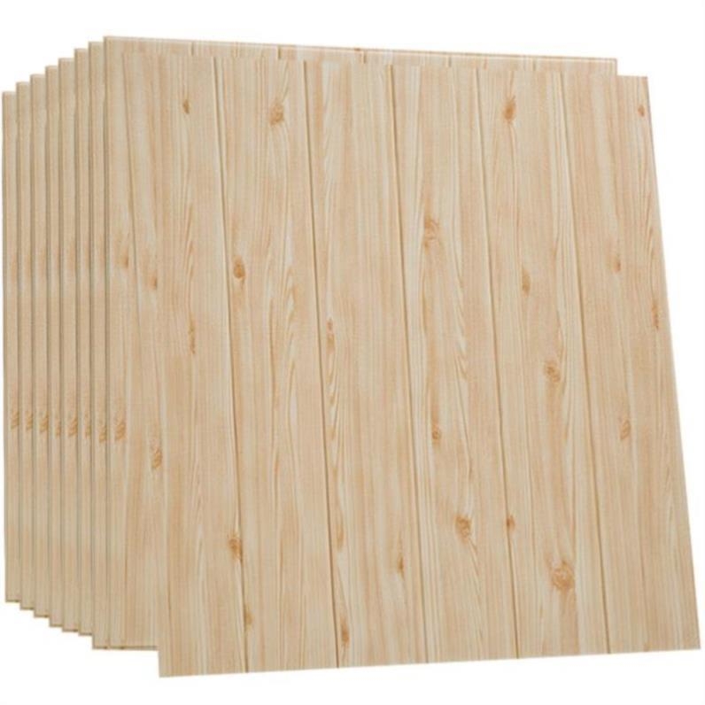 3D дървесен стенен стикер - самозалепващ, водоустойчив, 1 бр., за хол/спалня, Нов китайски стил (Материал: XPE пяна)