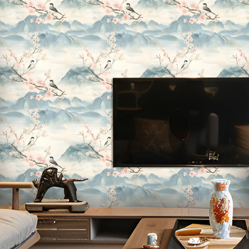 Öntapadós PVC falitapéta, új kínai stílus, mintázat – márka Bvl