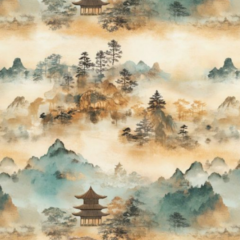 Öntapadós PVC falitapéta, új kínai stílus, mintázat – márka Bvl