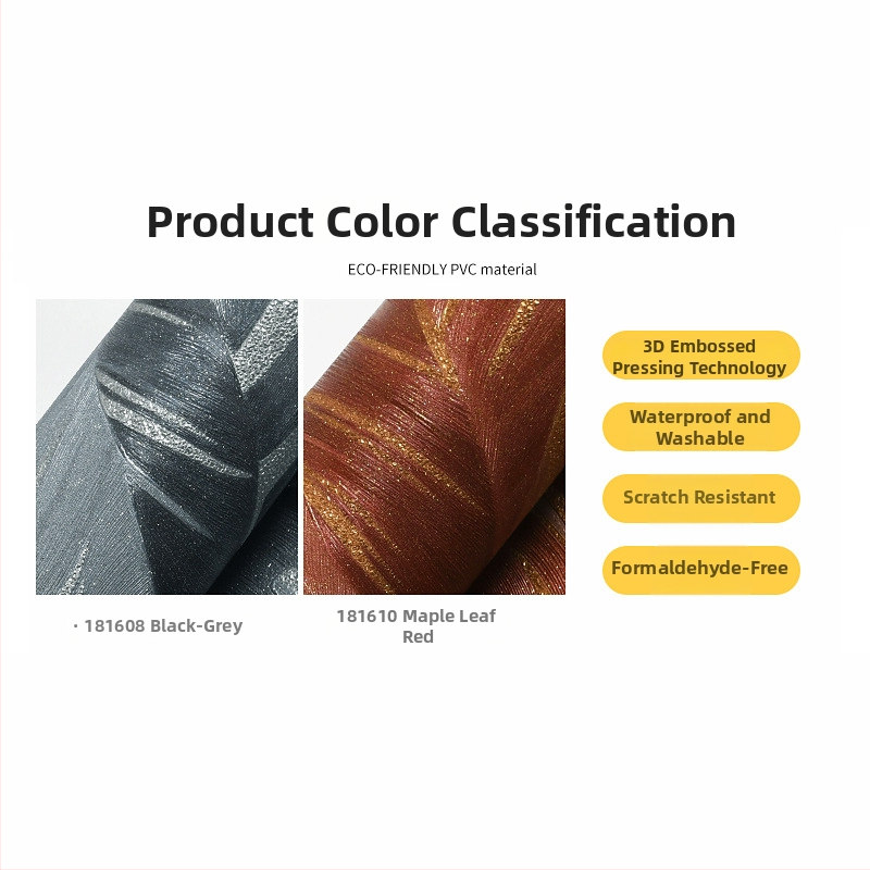 Nordic banánlevél tapéta nappaliba és hálószobába – PVC, nedvességálló, olajálló, vízálló, absztrakt dekor stílus