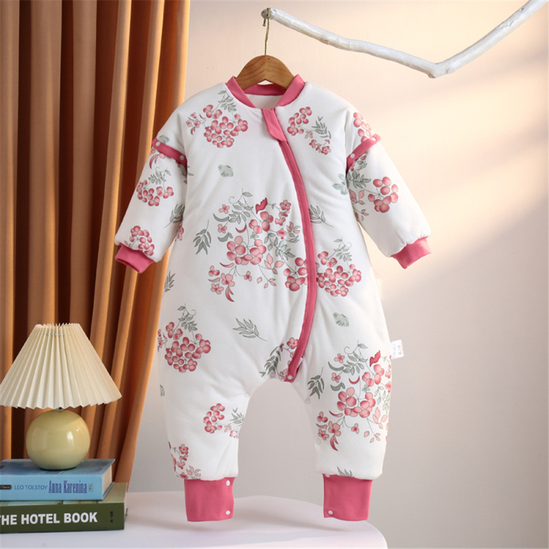 Guļammaiss zīdaiņiem un bērniem | Karikatūru raksts | Audums no 95% kokvilnas | Antibakteriāla piepildījuma ar nemainīgu temperatūru | Noņemami piedurknēm | Metāla rāvējslēdzējs