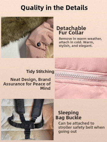 Cocoon stila bērnu miega somiņa ratiņiem, flaneļa ārpuse, poliestera pildījums, samta kokvilnas pildījums, antibakteriāls