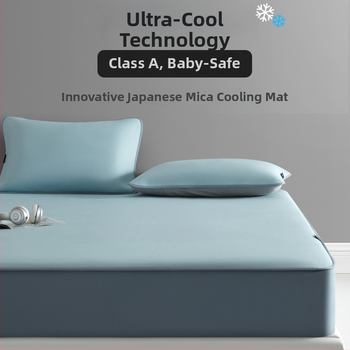 Ice silk viskoos mattide komplekt, jacquard kudumine, kokkupandav, masinapesu