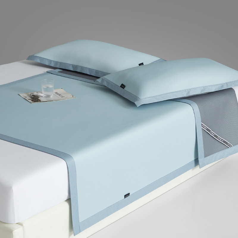 Ice silk viskoos mattide komplekt, jacquard kudumine, kokkupandav, masinapesu