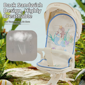 Мат за количка за новородено – Ice Silk, летен дишащ и потабсорбиращ подложка за седалката на бебето