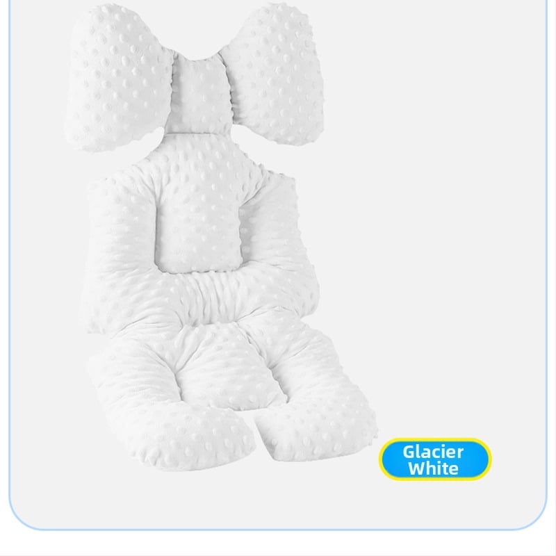 Jastučnica za sjedalicu kolica s podrškom za leđa, pamukasta debela jastučnica, kompatibilna s kolicima i stolom za hranjenje, sve sezone