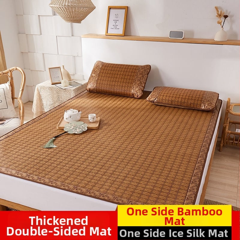 Ice Silk Mat komplekt – sünteetiline kiud, tikandiga kudumine, kaasaegne minimalistlik stiil