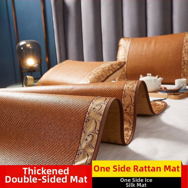 Ice Silk Mat komplekt – sünteetiline kiud, tikandiga kudumine, kaasaegne minimalistlik stiil