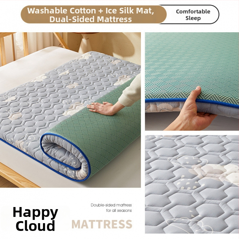 Kahekülgne pehme voodimatt, Jacquard-kude, Ice Silk Mat, Keemilised kiud, Modernne minimalistlik stiil