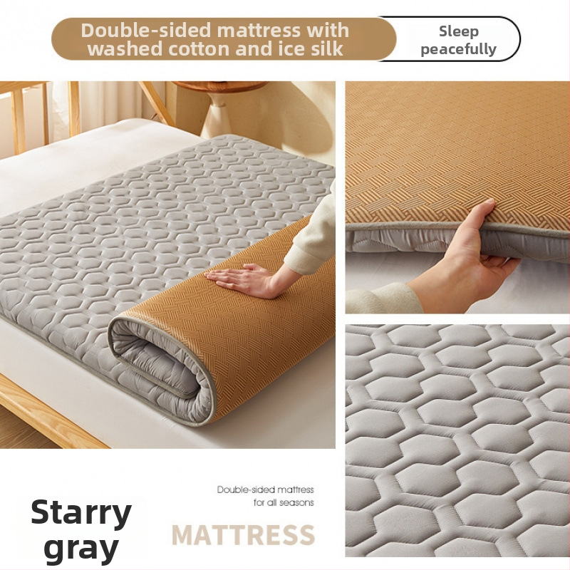 Kahekülgne pehme voodimatt, Jacquard-kude, Ice Silk Mat, Keemilised kiud, Modernne minimalistlik stiil