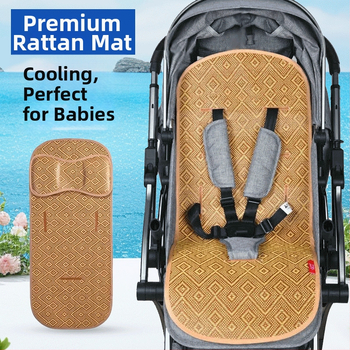 Мат за детска количка и столче за хранене - дишащи бамбукови влакна, антихлъзгаща повърхност, за бебета