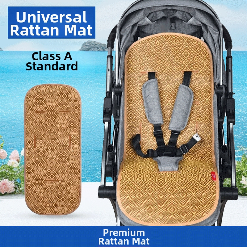 Мат за детска количка и столче за хранене - дишащи бамбукови влакна, антихлъзгаща повърхност, за бебета