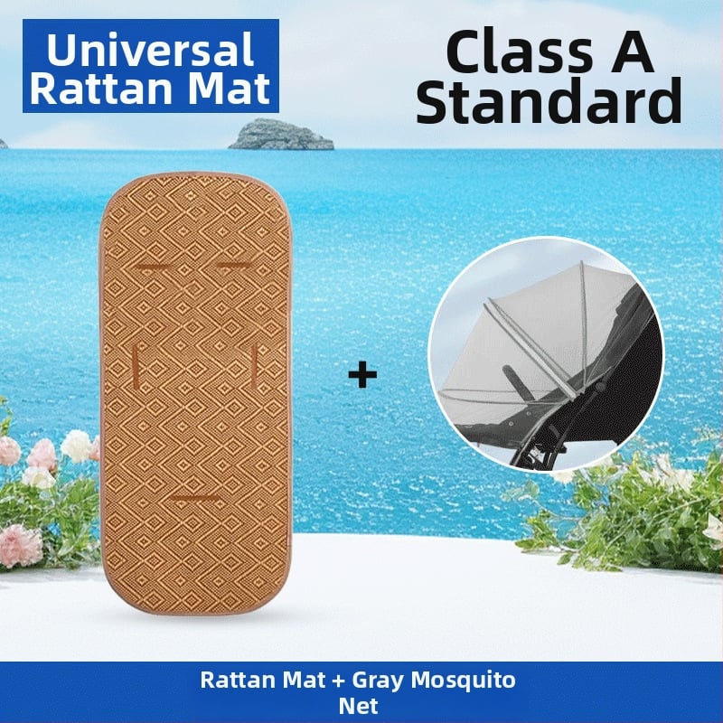 Мат за детска количка и столче за хранене - дишащи бамбукови влакна, антихлъзгаща повърхност, за бебета