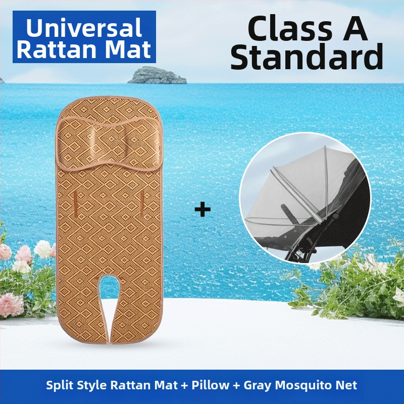 Мат за детска количка и столче за хранене - дишащи бамбукови влакна, антихлъзгаща повърхност, за бебета