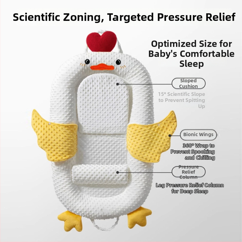 Detské spacie hniezdo do postieľky pre novorodencov — bavlnená výplň; poťah z 100% bavlny; umiestnenie: dieťa; bez prispôsobovania; kategória: matrac/deka