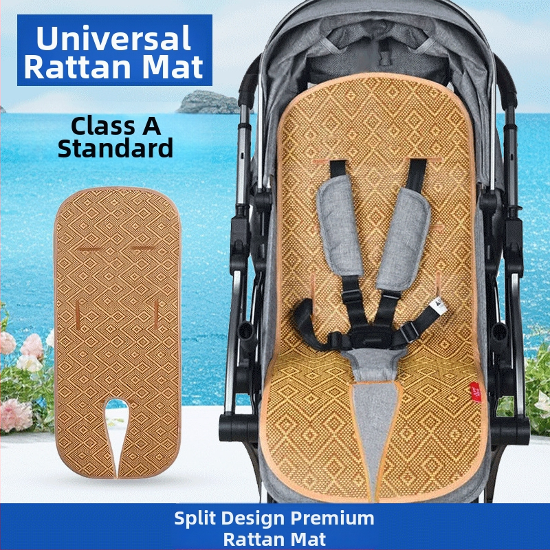 Мат за бебешка количка и столче за хранене | антиплъзгащ, дишащ от бамбукови влакна