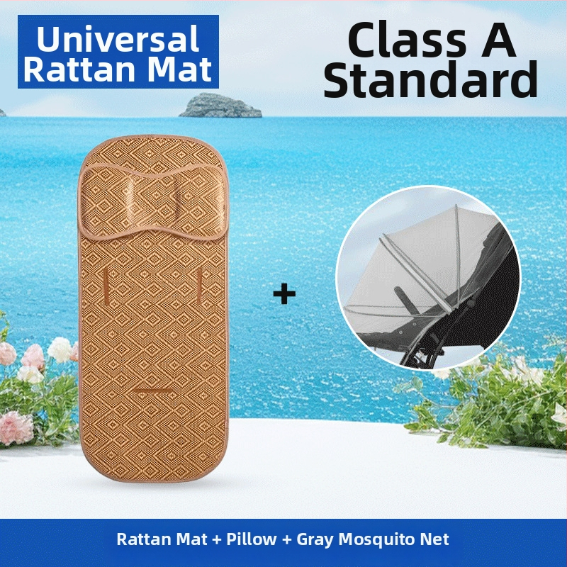 Мат за бебешка количка и столче за хранене | антиплъзгащ, дишащ от бамбукови влакна