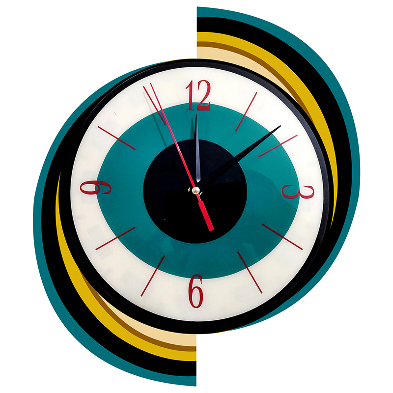 Nordijski kružni zidni sat s drvenim kućištem, PVC brojčanik, Seagull 2028 elektromotor, baterijsko napajanje, jednostrana, pogodan za dnevni boravak, spavaću sobu, ured