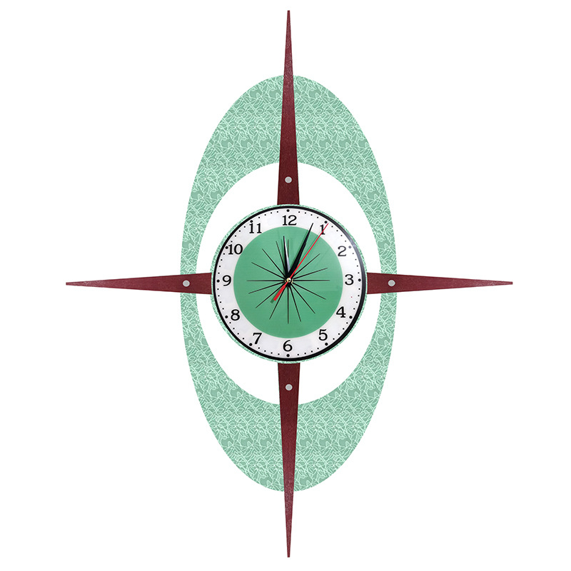 Nordijski kružni zidni sat s drvenim kućištem, PVC brojčanik, Seagull 2028 elektromotor, baterijsko napajanje, jednostrana, pogodan za dnevni boravak, spavaću sobu, ured