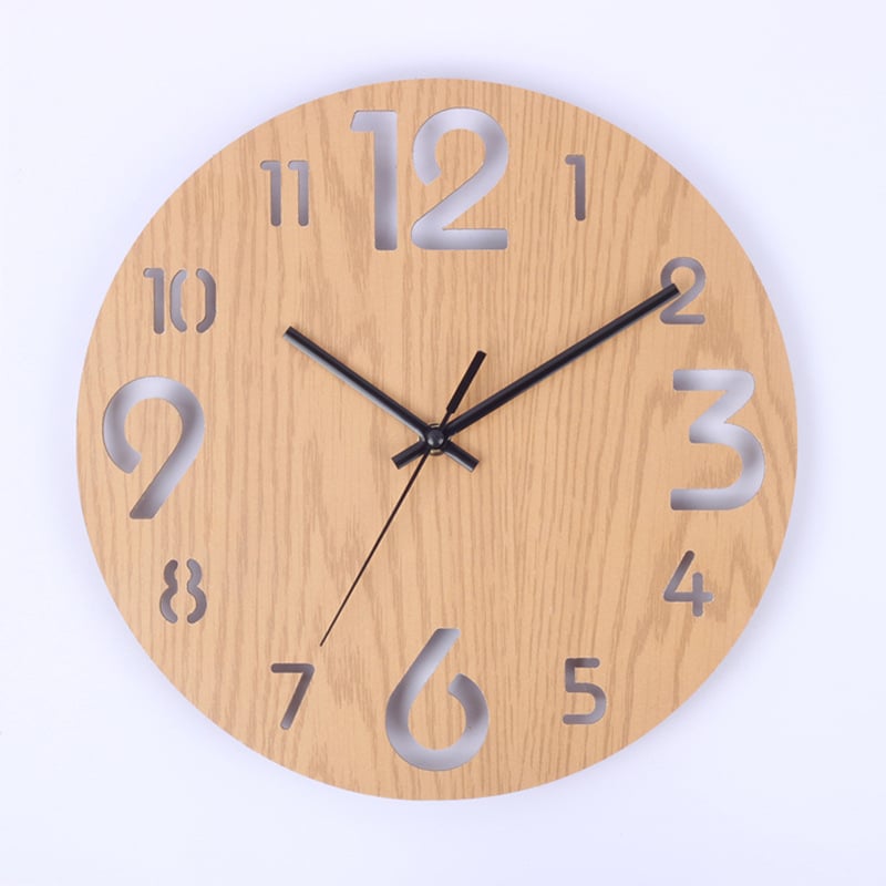 Zidni sat, modernog kružnog dizajna, baterijsko napajanje, hod s sekundnim mehanizmom, PVC brojčanik, plastično kućište