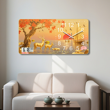 Fali óra örök kalendárummal 2025, vitorlás motívummal, numerikus kijelző, sima másodperc-mozgás, száraz elemű