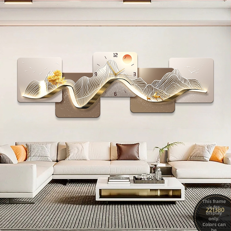 Fali óra – téglalap alakú, fa számlap, elemes működtetés, suhanó másodpercmutató, modern minimalista dizájn