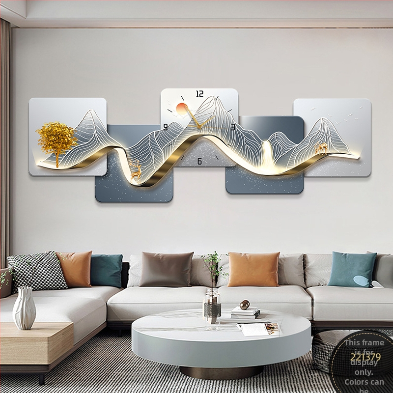 Fali óra – téglalap alakú, fa számlap, elemes működtetés, suhanó másodpercmutató, modern minimalista dizájn