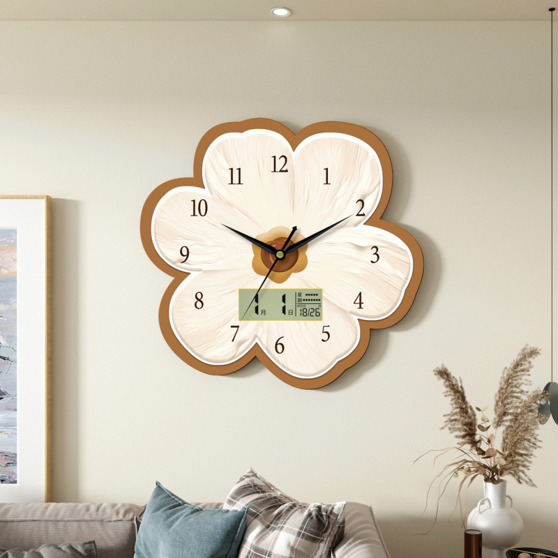 Falióra csendes működéssel, hőmérő és örökkévaló naptár, nap- és hónap kijelzése, elemes, egyoldalas