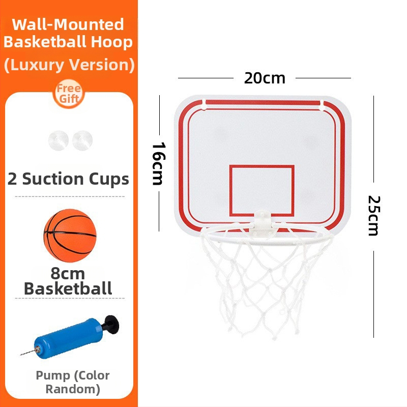 Coș de baschet pentru copii, interior, de agățat, din plastic, fără găuri, ușor 110–190 g, potrivit pentru baschet, fotbal și volei