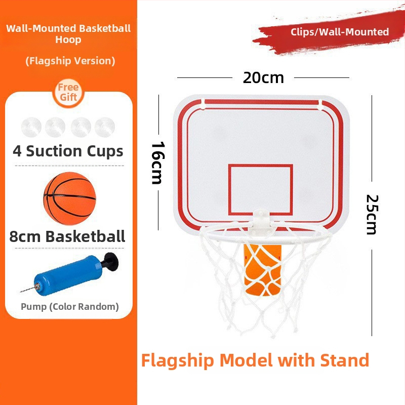 Coș de baschet pentru copii, interior, de agățat, din plastic, fără găuri, ușor 110–190 g, potrivit pentru baschet, fotbal și volei