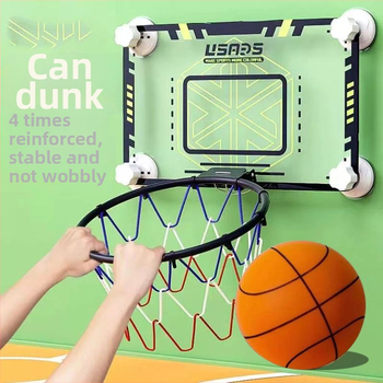Coș de baschet montat pe perete, fără găuri, panou pentru copii, pentru interior și exterior