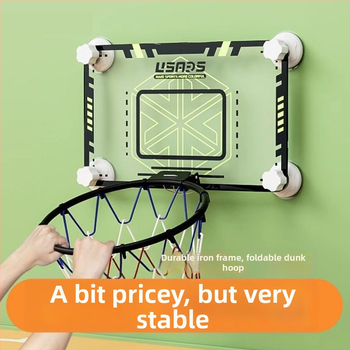 Coș de baschet montat pe perete, fără găuri, panou pentru copii, pentru interior și exterior