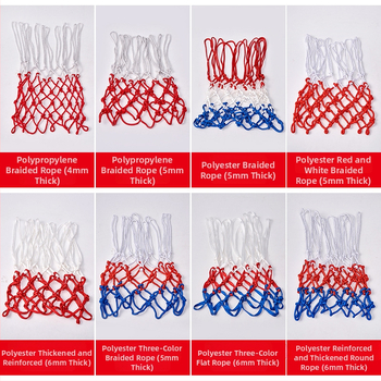 Plasă de baschet, țesătură manuală, nailon, calitate de joc, pentru inel standard