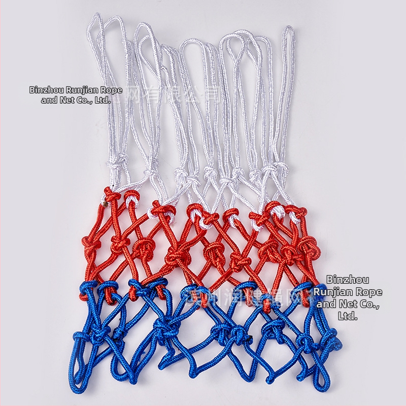 Plasă de baschet, țesătură manuală, nailon, calitate de joc, pentru inel standard