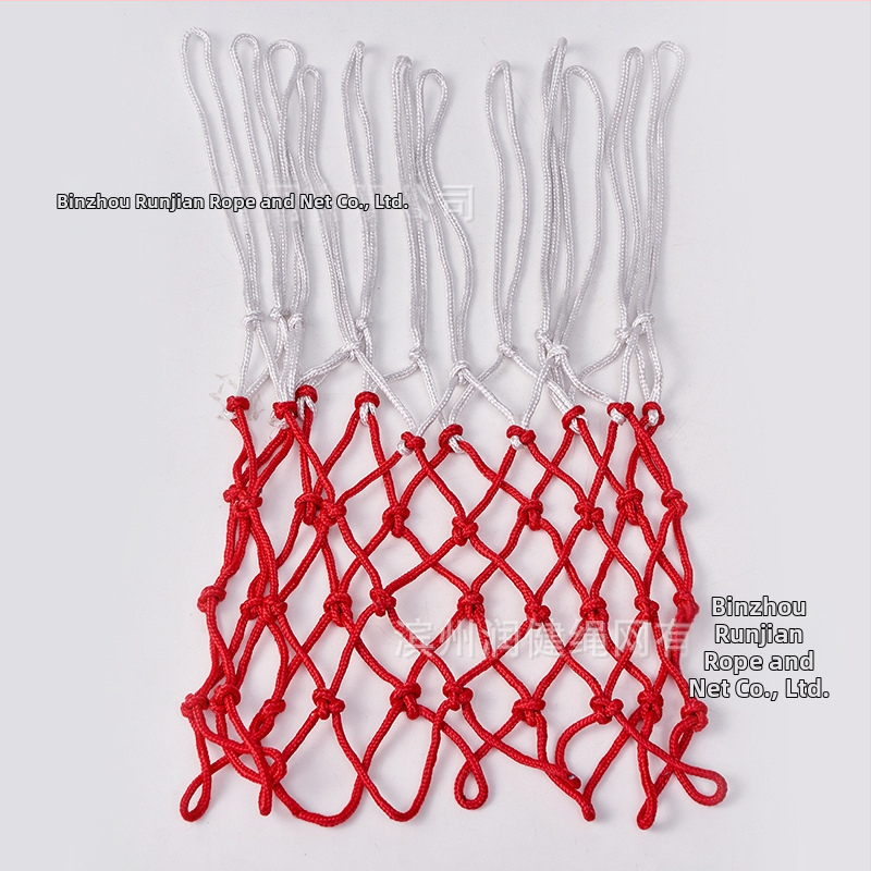 Plasă de baschet, țesătură manuală, nailon, calitate de joc, pentru inel standard