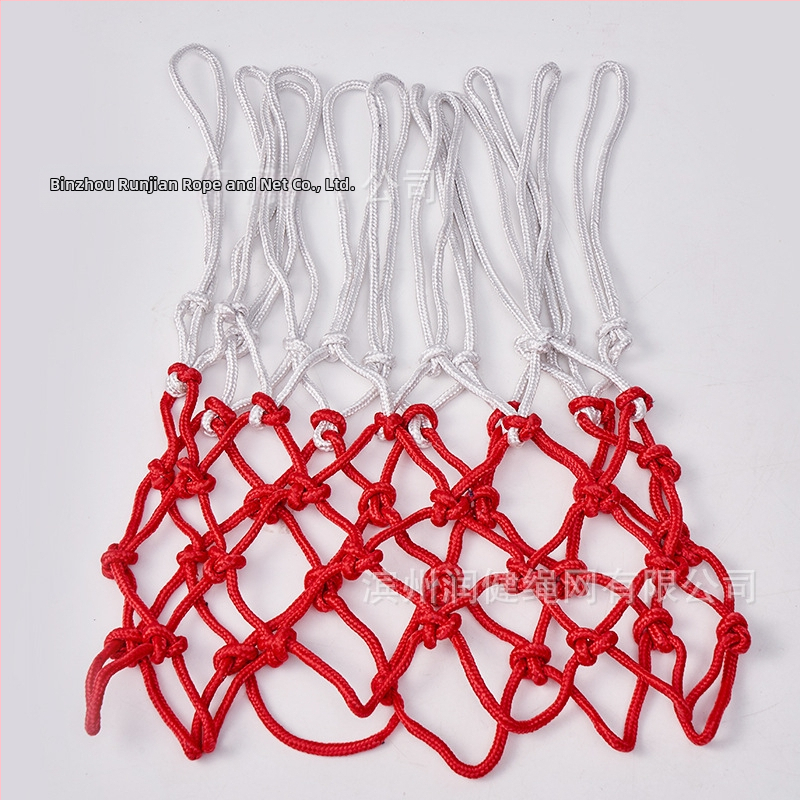 Plasă de baschet, țesătură manuală, nailon, calitate de joc, pentru inel standard