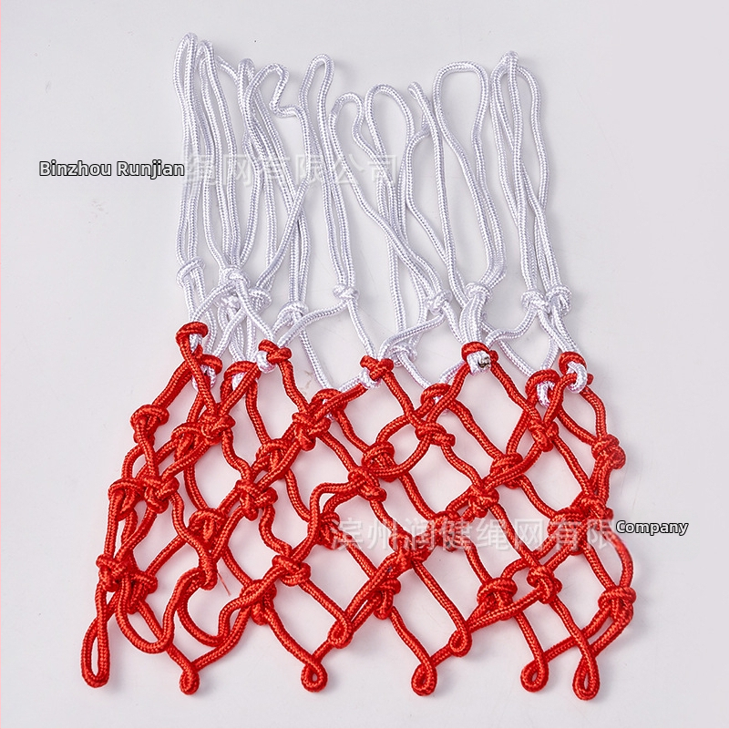 Plasă de baschet, țesătură manuală, nailon, calitate de joc, pentru inel standard