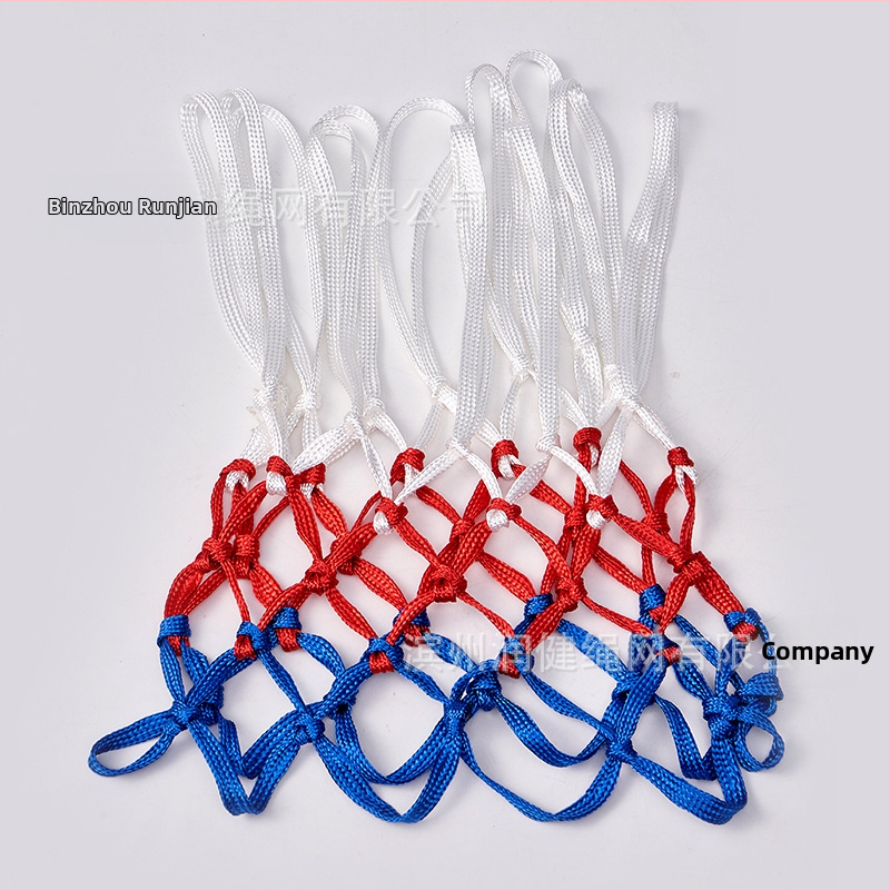 Plasă de baschet, țesătură manuală, nailon, calitate de joc, pentru inel standard