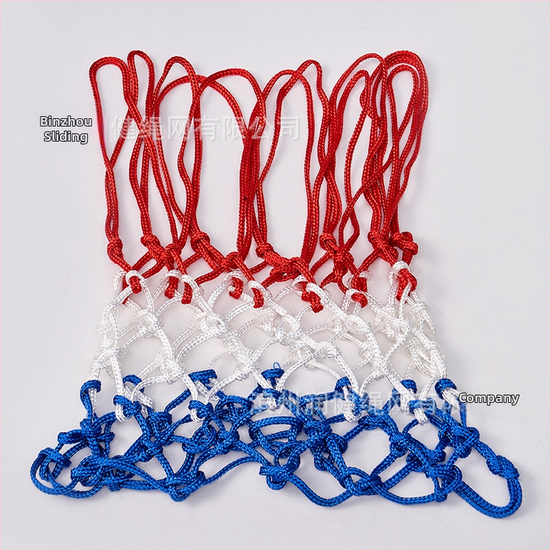 Plasă de baschet, țesătură manuală, nailon, calitate de joc, pentru inel standard