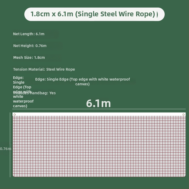Wei Yan standardna badminton mreža, polipropilen, sklopiva, prijenosna, za unutarnje i vanjske natjecanje